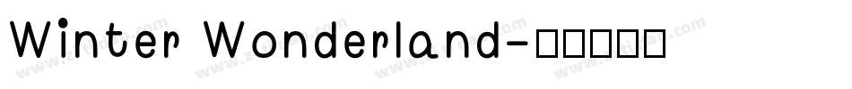 Winter Wonderland字体转换